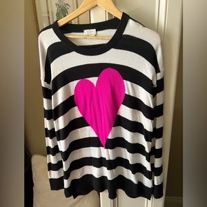 Kate Spade Pink Heart Sweater